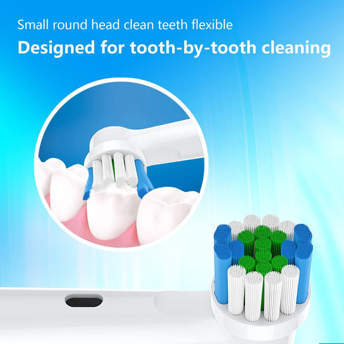 Replacement Toothbrush Heads for Oral B Electric Toothbrushes, 4 Count, Small Round Head for Pro Series