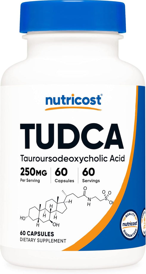 Nutricost Tudca 250mg - 60 Capsules of Tauroursodeoxycholic Acid, Premium Quality