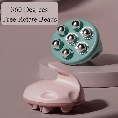 WMM 360-degree-roller Hand Held Massager, Full Body Massage Tool with Roller Ball Massager Manual for Muscle Back Neck