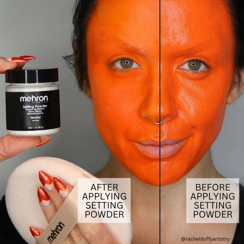 Mehron Makeup Setting Powder, Loose Powder Makeup, 1 oz, Neutral, Perfect for Halloween