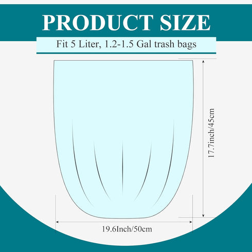200 Counts Small Garbage Bags, 1.5 Gallon Unscented Trash Bags, Strong Mini Wastebasket Liners