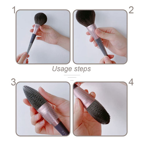 100 Pieces Expandable Makeup Brush Protectors, Reusable Meshes for Women and Girls, Storing Cosmetic Brushes