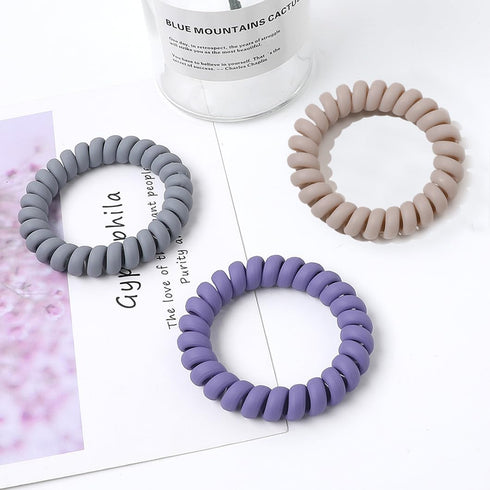 Spiral Hair Ties 20 Pieces, No Crease Coil Hair Ties, No Damage Elastics Hair Coils, Traceless Plastic Hair Bands