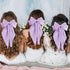 Pufandor Hair Bow Silky Satin Ribbons for Women, Purple Hair Bowknot Barrettes with Clips, Big Hair Accessories