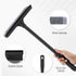 15.9" Window Squeegee for Car, 2 in 1 Window Cleaner with Long Stainless Steel Handle for Gas Station and Outdoor