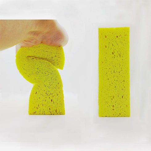 Cellulose Large Sponges for Cleaning, Pack of 3 Multi-use Scrub for Car, Boat and Kitchen, Yellow, Environmentally Safe