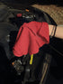 Avalon Towels Cotton Shop Rags: Pack of 50, 12x14 Inches Cleaning Rags for Automobiles, Industries & Homes (Red)