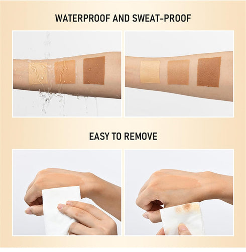 Leg Makeup Waterproof No Transfer, Cover Up Makeup for Varicose Veins, Long Lasting Body Foundation (2#, 4oz)
