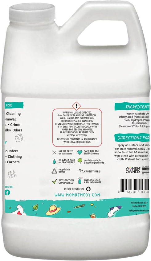 Hydrogen Peroxide All Purpose Cleaning Spray, 64oz Refill, Non-Toxic Multipurpose Home Cleaner, Fabric and Laundry