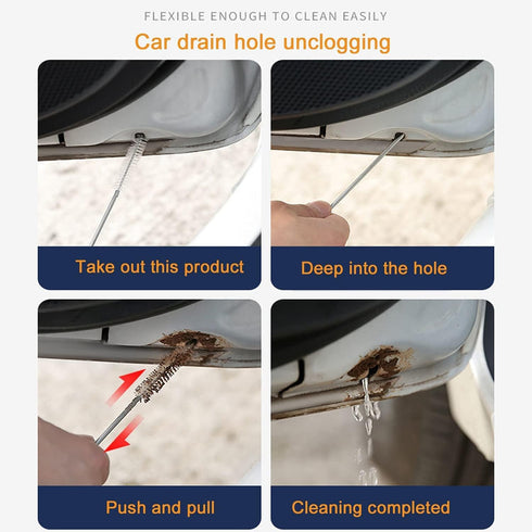 Extra Long 155CM Pipe Tube Cleaner, Flexible Drain Brush, 3pcs Skinny Tube Spiral Cleaning Brush