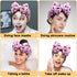 Shintop Women Fashion Soft Carol Fleece Bowknot Makeup Shower Elastic Hair Band (Pink)
