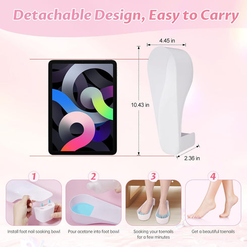 Yokilly Toe Nail Soaking Bowl, 2 PCS Shoe Design Foot Bath Soak Tub, Acetone Proof Pedicure Nail Soaker