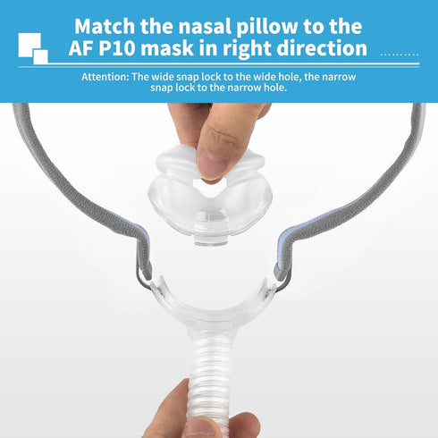 P10, 3 Packs Replacement Nasal Pillows for ResMed Airfit Ultra-Soft Silicone, Gentle Fit, Comfortable Seal, Replacement