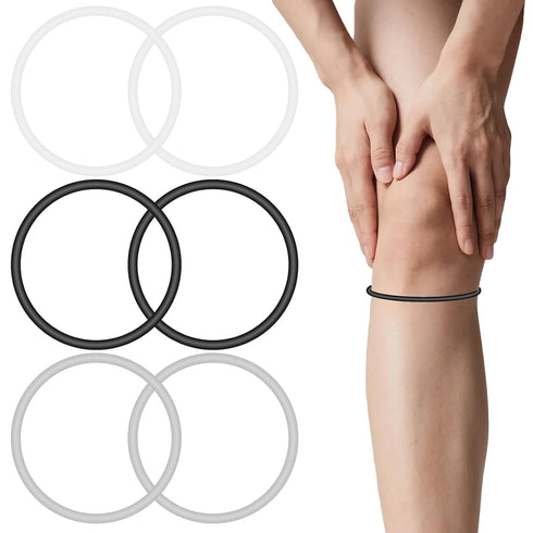 QFGasre 6pcs Patellar Tendon Support Strap Knee Brace for Women Men Silicone Patellar