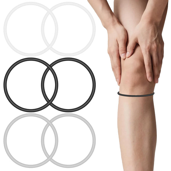 QFGasre 6pcs Patellar Tendon Support Strap Knee Brace for Women Men Silicone Patellar