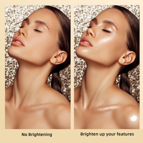 Highlighter Makeup Palette, Glitter Illuminator Shimmer Highlighter Powder Kit - SUN GLOW