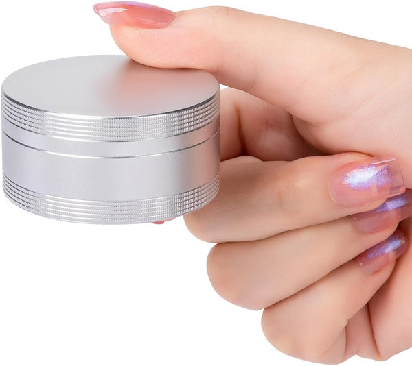 Metal Pill Case for Purse, Waterproof Daily Pill Box, Portable Organizer for Pills/Vitamins/Fish Oil, Silver Medium