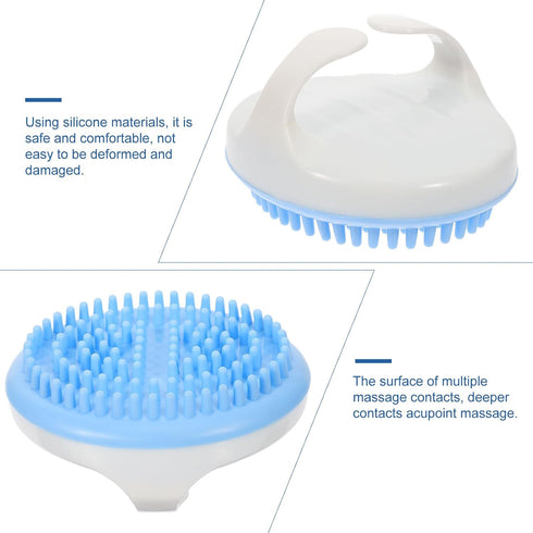 Unomor Gua Sha Meridian Massage Brush for Back and Neck, Muscle Massage Tool with Blue Handle, Multi-Function Scraping