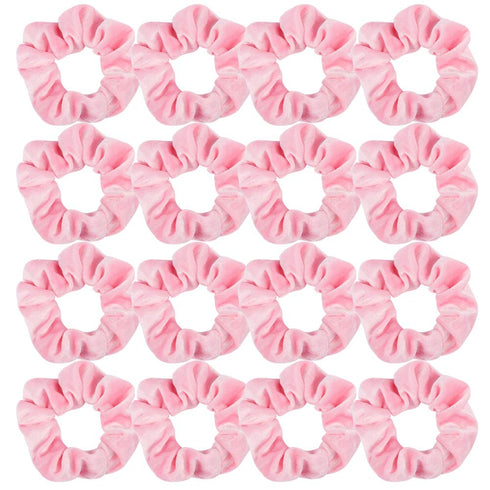 WHAVEL Pink Scrunchies, 16 Pieces Velvet Hair Ties for Party Favors, Valentines Galentines Day