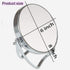 WMugthome Two-Sided Portable Round Makeup/Travel/Desk Mirror with Handle, 4-In/6-in, 1X and 3X Magnification (Silver,