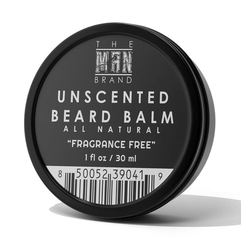 Unscented Beard Balm No Scent 1 oz - Fragrance Free Leave-In Conditioner for Men