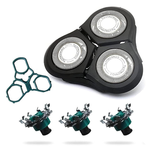 RQ11 Replacement Heads Compatible with Philips RQ11, Norelco RQ11 New Upgraded Electric Shaver 2D Models (1 Head)
