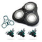 RQ11 Replacement Heads Compatible with Philips RQ11, Norelco RQ11 New Upgraded Electric Shaver 2D Models (1 Head)