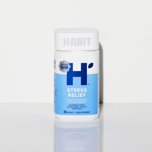 HABIT Stress Relief Supplement | 60 Capsules | Supports Relaxation & Mood Balance, Vegan, Non-GMO