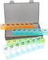 ZUNOXAZ Weekly Organizer Pill Box 28 Compartments Large Capacity Portable Medicine Dispenser Gray