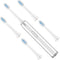 Portable Electric Vibration Toothbrush for Adults Non-Rechargeable Soft Bristle with Replacement Heads