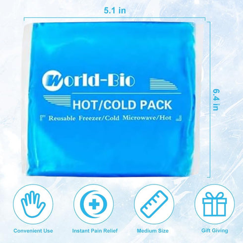 Soft Cold Packs for Injuries Reusable 4 Pack, Hot and Cold Gel Pack for Headaches, Joint Pain Relief, Flexible Therapy