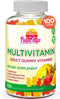 Multivitamin Gummies for Men, Women & Kids | Vegan, Kosher Halal, Gluten-Free | 100 Gummies with 3 Natural Flavors