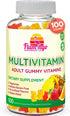 Multivitamin Gummies for Men, Women & Kids | Vegan, Kosher Halal, Gluten-Free | 100 Gummies with 3 Natural Flavors