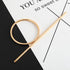 Round-Shaped Hair Pins for Women, 1Pcs Gold Metal Geometric Hairpin for Chignon Hairstyles