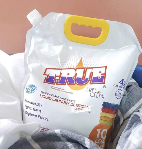 True Detergent - Free & Clear Liquid Laundry Detergent, 101 Fluid Ounces (101 Loads), Free of Fragrances & Dyes