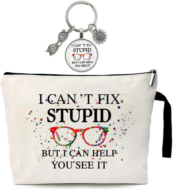 Optometrist Cosmetic Bag Keychain Pendant - Gifts for Eye Doctor and Optometry Students