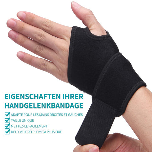 Wrist Brace for Carpal Tunnel, Adjustable Support for Arthritis and Tendinitis, Pain Relief Wrap for Left or Right Hand