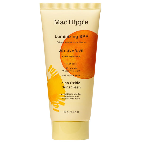 Mad Hippie Luminizing Facial SPF, Daily Protective Serum, 29 SPF Moisturizer & Mineral Sunscreen Face Lotion, 2 Oz.