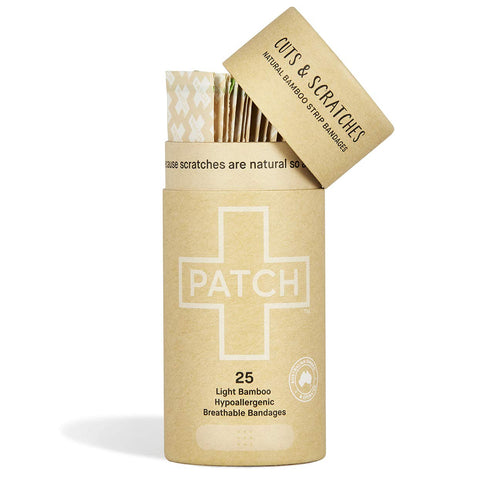 Patch Natural Bamboo Bandages Strips - 25 Count