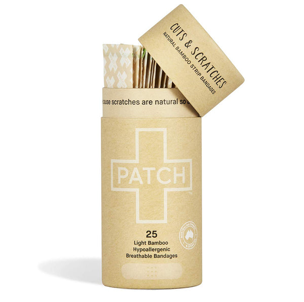 Patch Natural Bamboo Bandages Strips - 25 Count