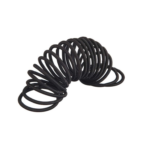 minihope Women's Hair Elastic Thick Tie, Black, 30 Count (Pack of 1), 4MM for Medium Hair