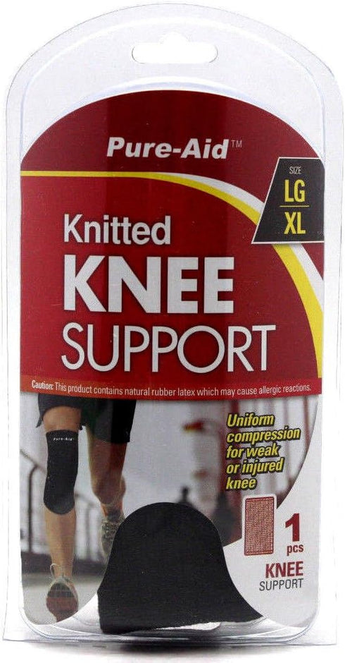 Knitted Knee Support (LG-XL) - Knee Brace for Men & Women for Running, Jogging, Sports, Arthritis & Injury Recovery