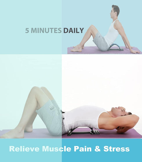Multi-Level Back Stretching Device - Immediate Relief for Herniated Disc, Sciatica, Scoliosis, Back Stretcher Support