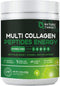 NATURE TARGET Multi-Collagen-Peptides-Powder, Hydrolyzed Collagen with Energy Blend & Multivitamins, 35 Servings