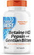 Doctor's Best Betaine HCI Pepsin & Gentian Bitters, Digestive Enzymes for Protein Breakdown, Non-GMO, Gluten Free