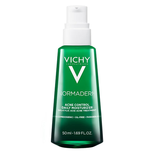 VICHY Normaderm Acne Control Daily Moisturizer, Oil Free Acne Moisturizer for Face, Max Strength 2% Salicylic Acid +
