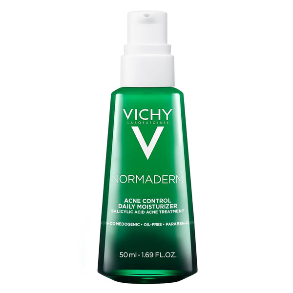 VICHY Normaderm Acne Control Daily Moisturizer, Oil Free Acne Moisturizer for Face, Max Strength 2% Salicylic Acid +