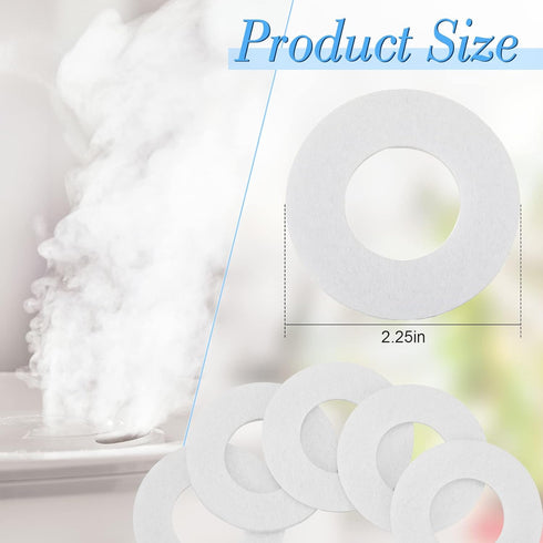 Mini Diffuser Refill Pads, Round Microfiber Aroma Pads for Oil Fan Humidifier, 24 Essential Aromatherapy Pads for Home