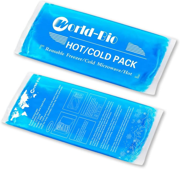 Soft Gel Ice Pack for Injuries, Reusable 2 Pack Flexible Hot Cold Pack for First Aid, Migraines, Surgery Recovery