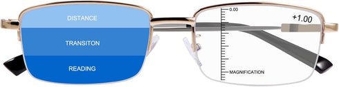 Progressive Multifocus Computer Reading Glasses - Blue Light Blocking Readers